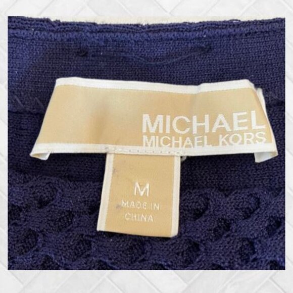 Michael Michael Kors Navy Waffle Knit Dress (ONLY) EUC  Size Medium - Picture 10 of 16